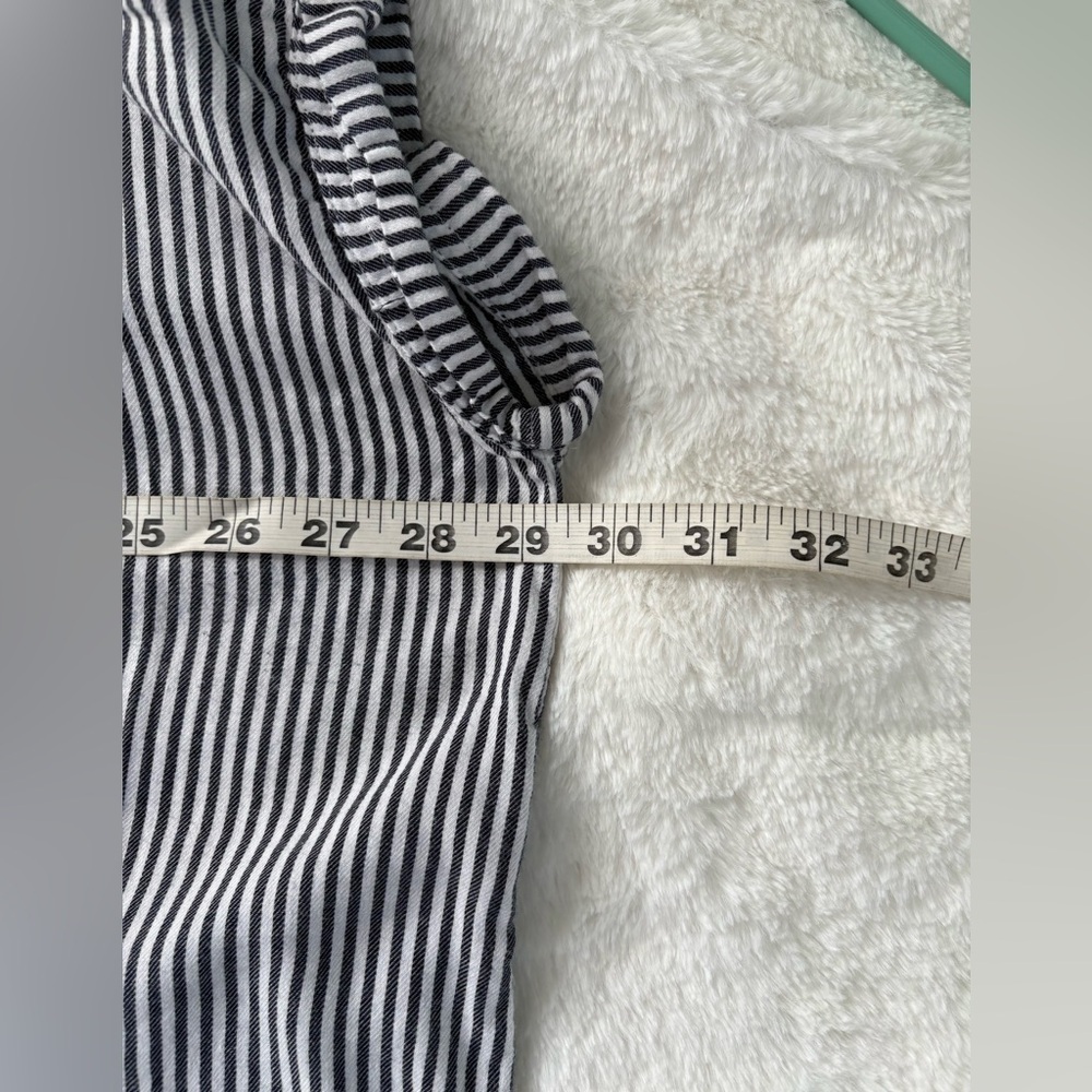 SO Striped Button Pullover Shirt Dress Black White Short Sleeve Pockets Sz: 3X - Picture 8 of 8